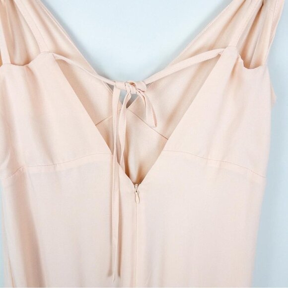 Tobi Womens Size Medium Blush Pink Slip Maxi Dress Lace Up Fairycore Ballet - Picture 9 of 11